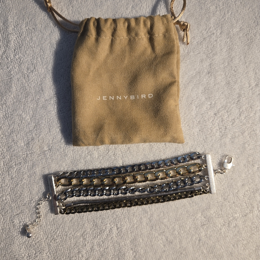 Jenny Bird Silver and Gold Chain Bracelet